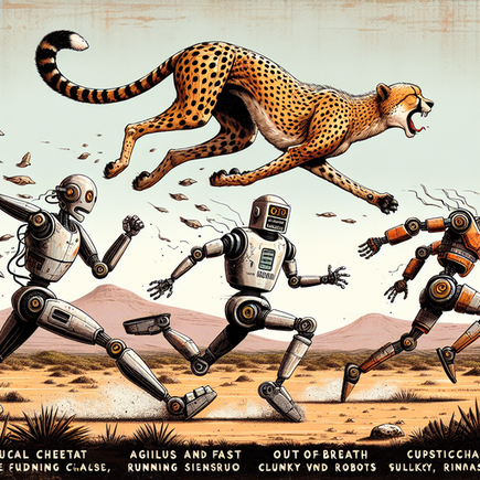 “Robots vs Animals: Mother Nature Laughs as Cheetahs Outrun Clunky Bots” funny news funny newz weird news