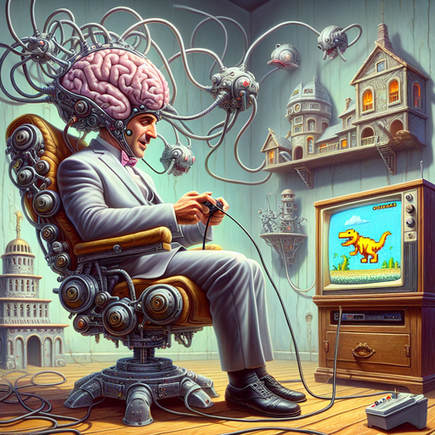 “Neuralink Patient Plays Video Games with Brain Implant: Are we evolving or devolving?” funny news funny newz weird news