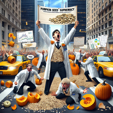 “NYC dietitians declare pumpkin seed supremacy, squashing debate with health benefits” funny news funny newz weird news