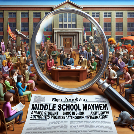 “Middle School Mayhem: Armed student shot, community in shock, authorities promise ‘thorough investigation'” funny news funny newz weird news